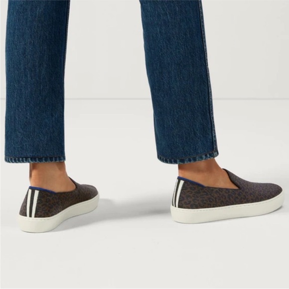 Rothy's The Sneaker Espresso Spot Cheetah Leopard Print Slip On Loafers Size 5.5 - Picture 4 of 9